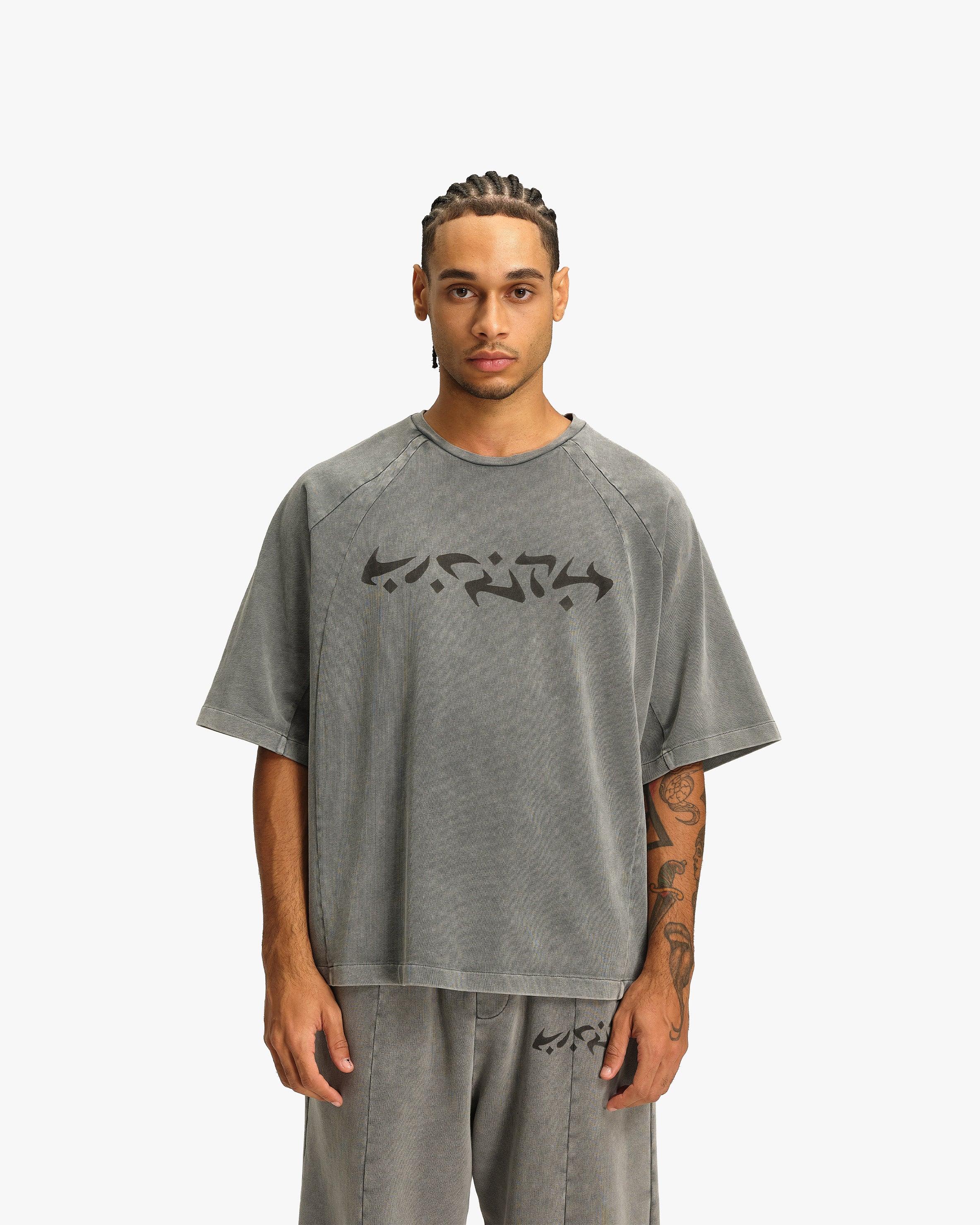 ACID WASHED TEE LIGHT GREY - Image 2
