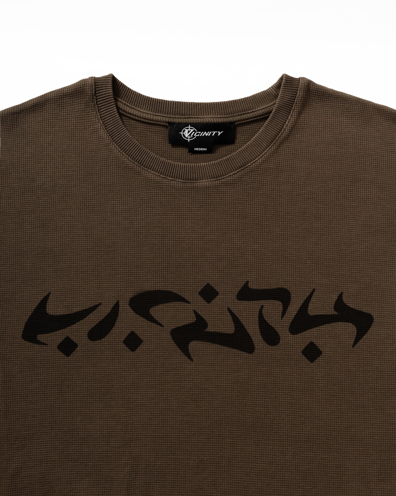 ACID WASHED WAFFLE LONGSLEEVE BROWN - Image 9