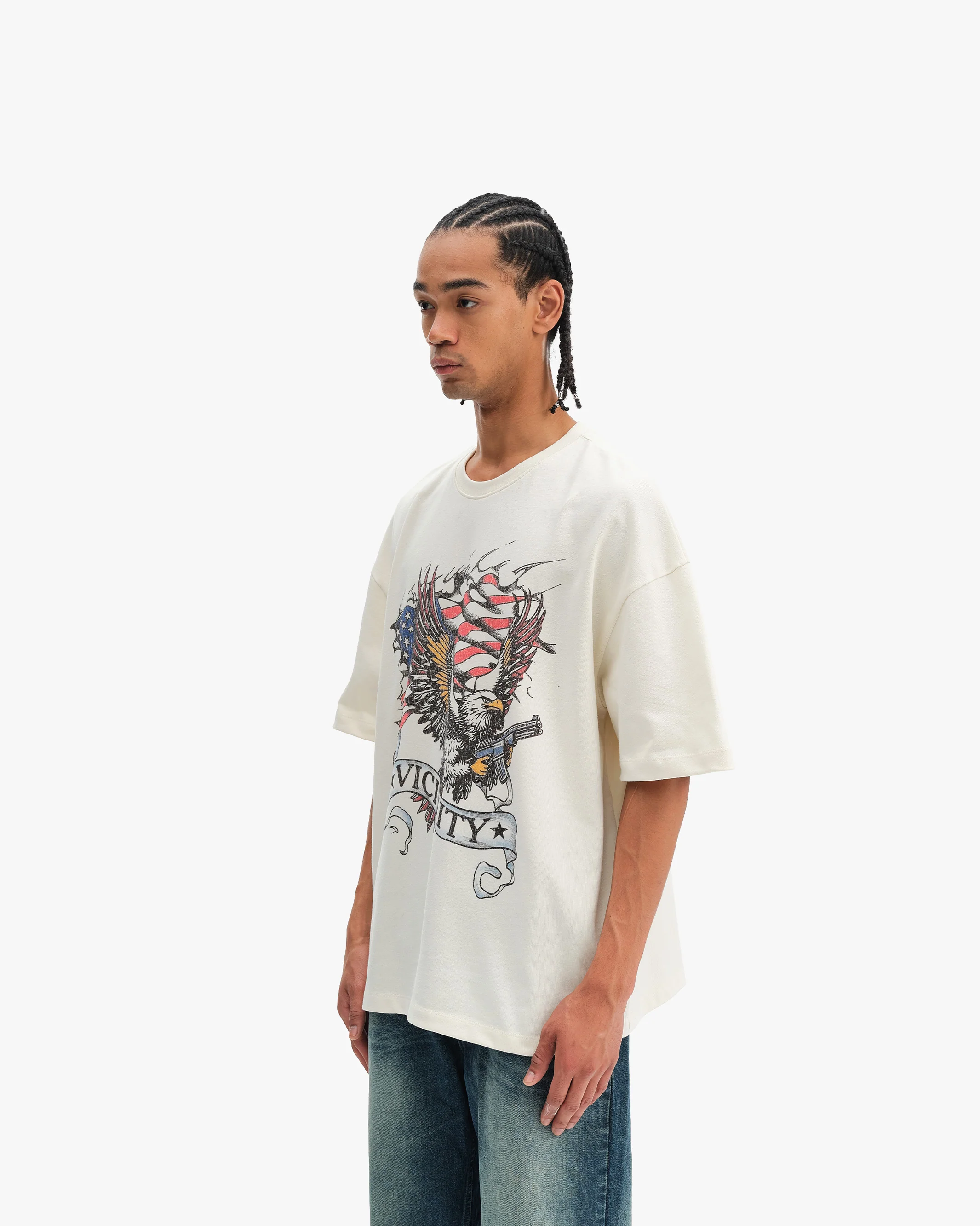 EAGLE TATTOO TEE BEIGE - Image 3