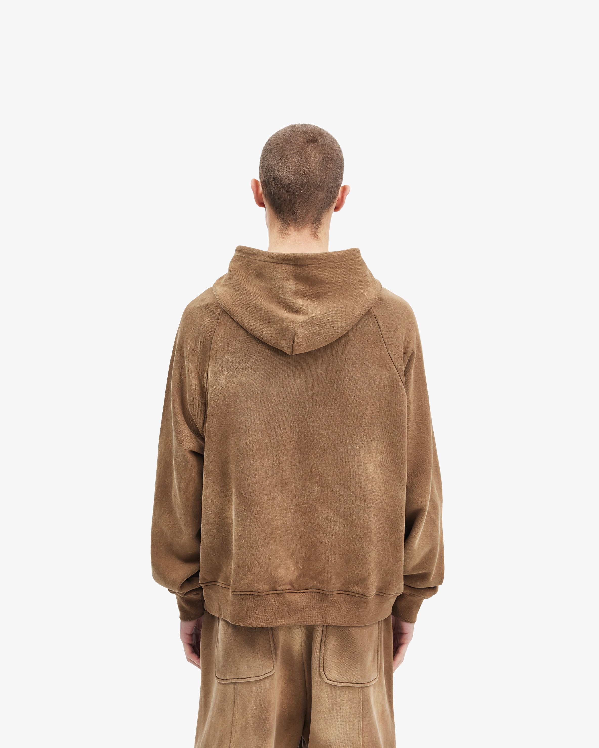 FADED WASH HOODIE BEIGE - Image 6