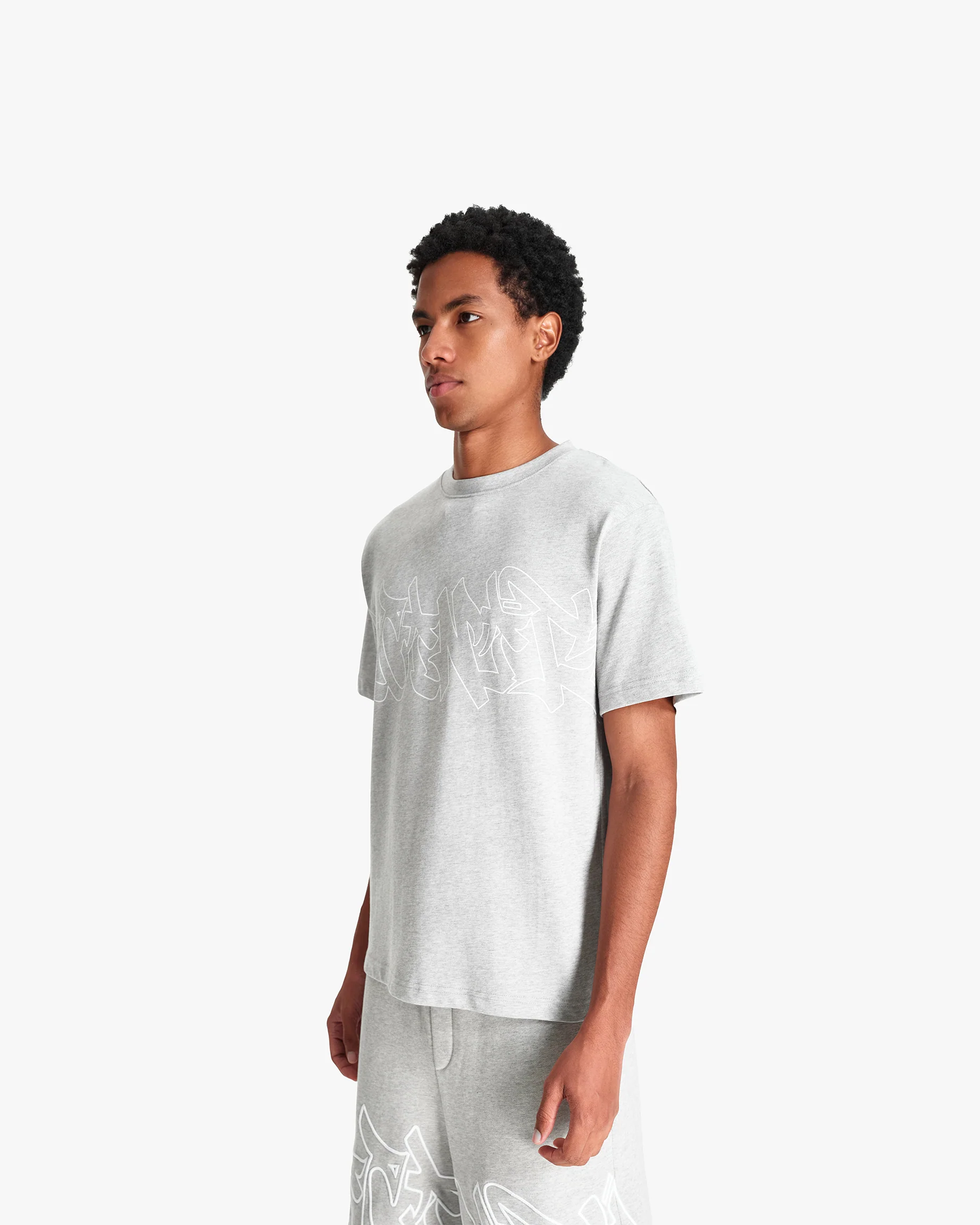 GRAFFITI TEE GREY MELANGE - Image 5