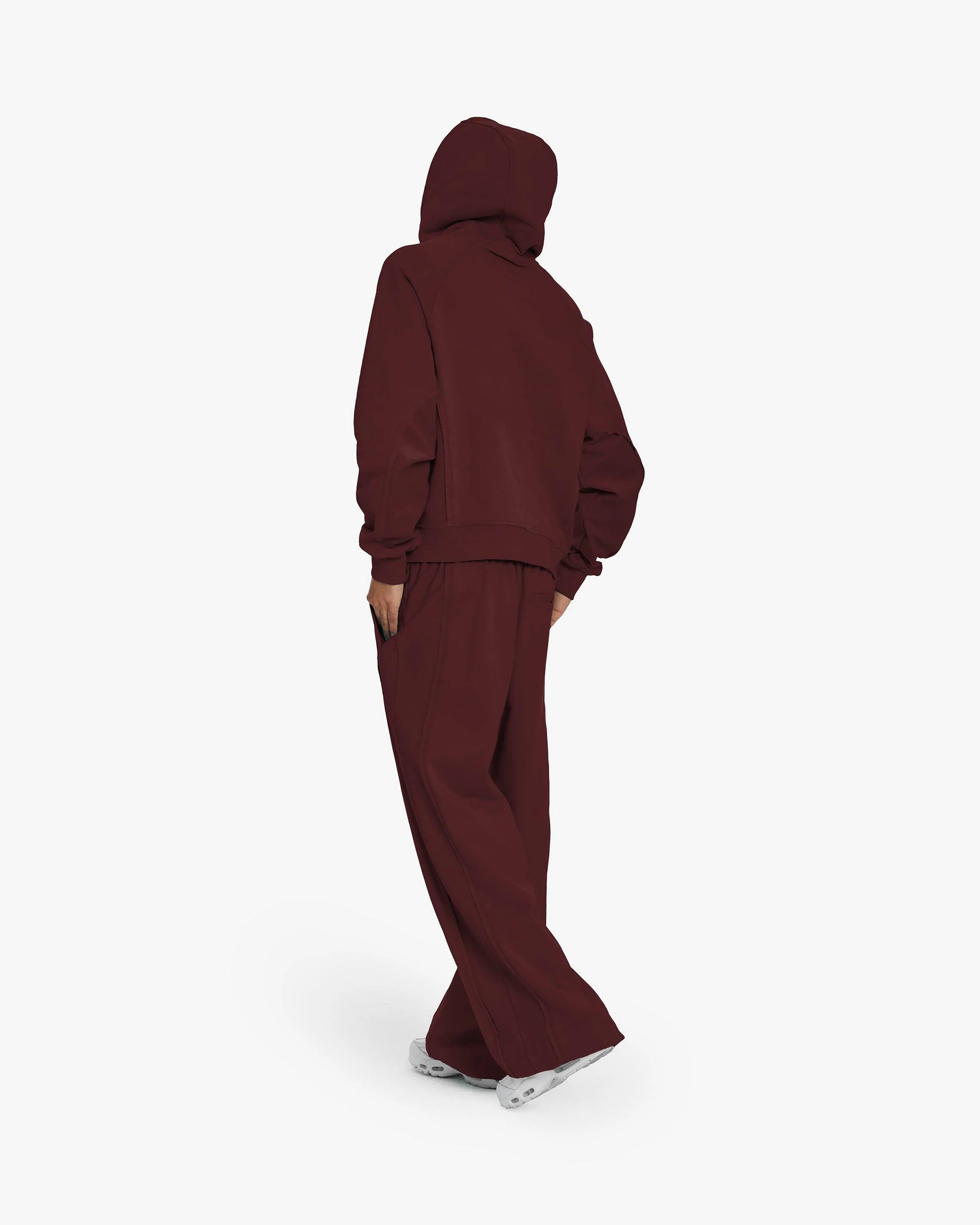 INSIDE OUT HOODIE WINE RED - Image 10