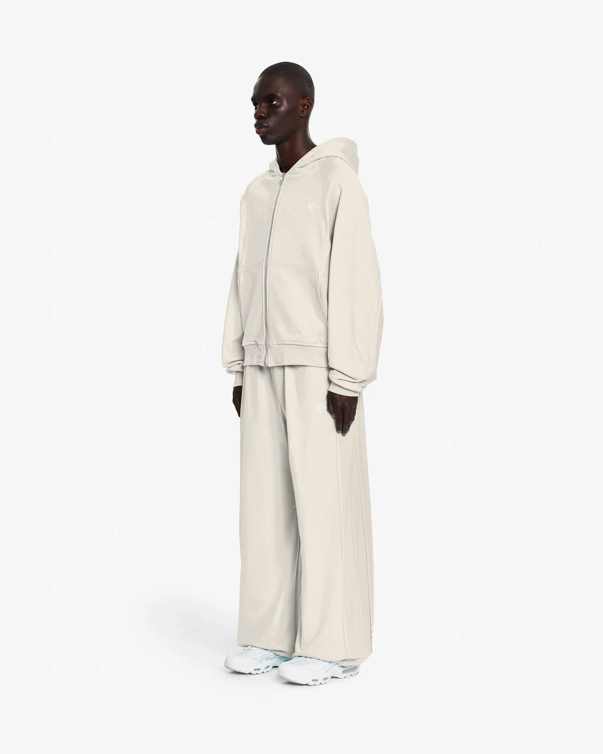 INSIDE OUT ZIP HOODIE BEIGE (OLD SIZING) - Image 4