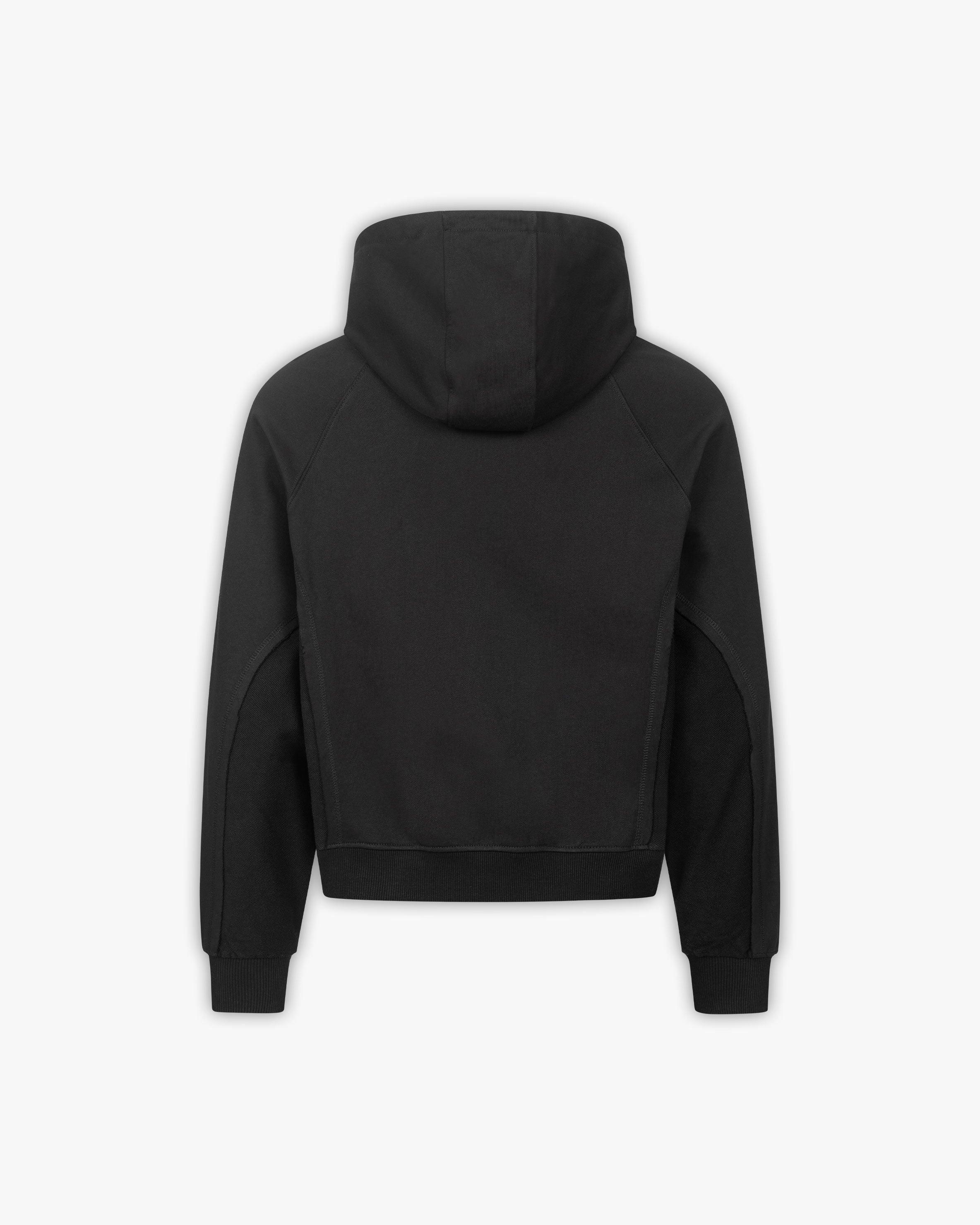 INSIDE OUT ZIP HOODIE BLACK - Image 3