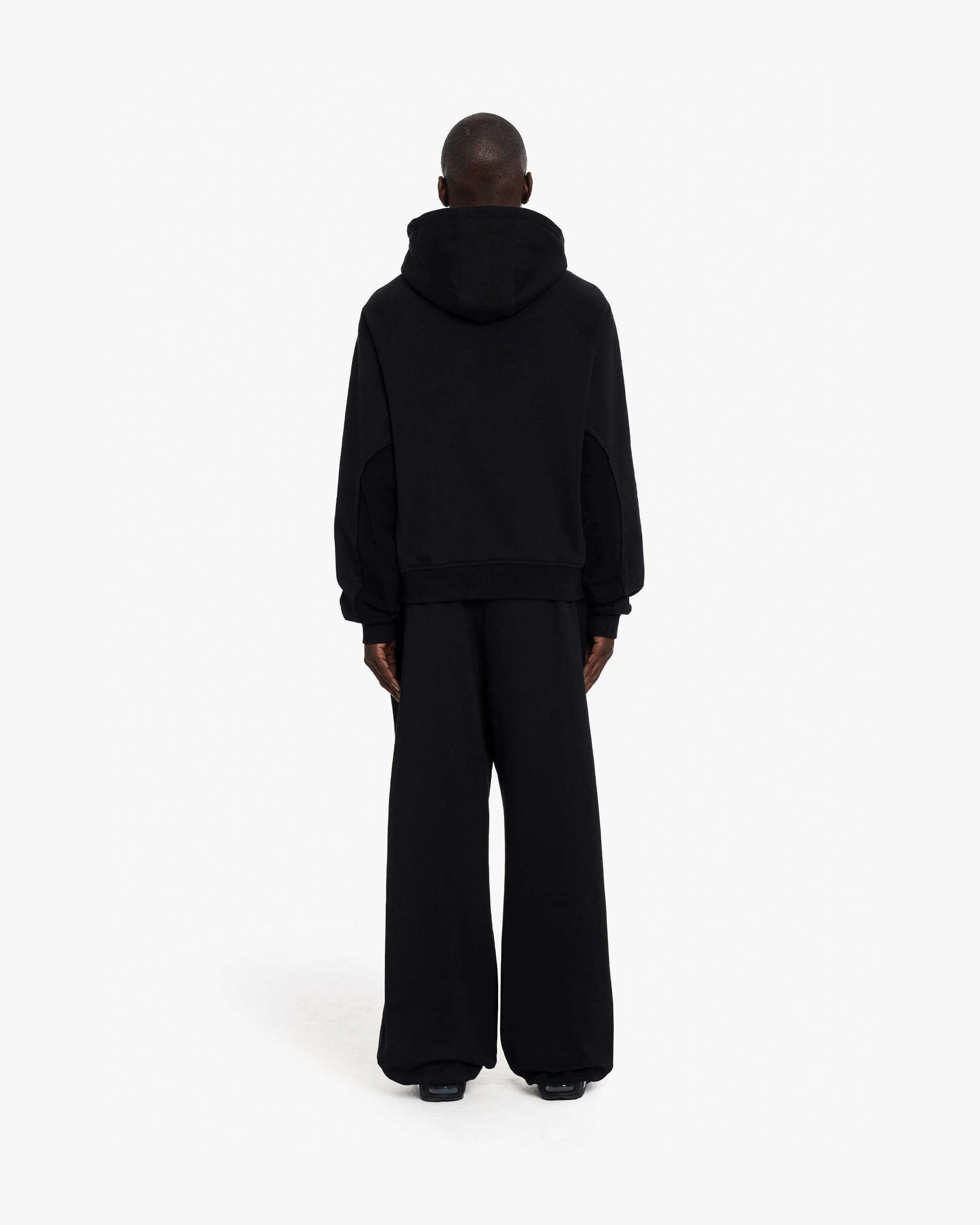 INSIDE OUT ZIP HOODIE BLACK - Image 6