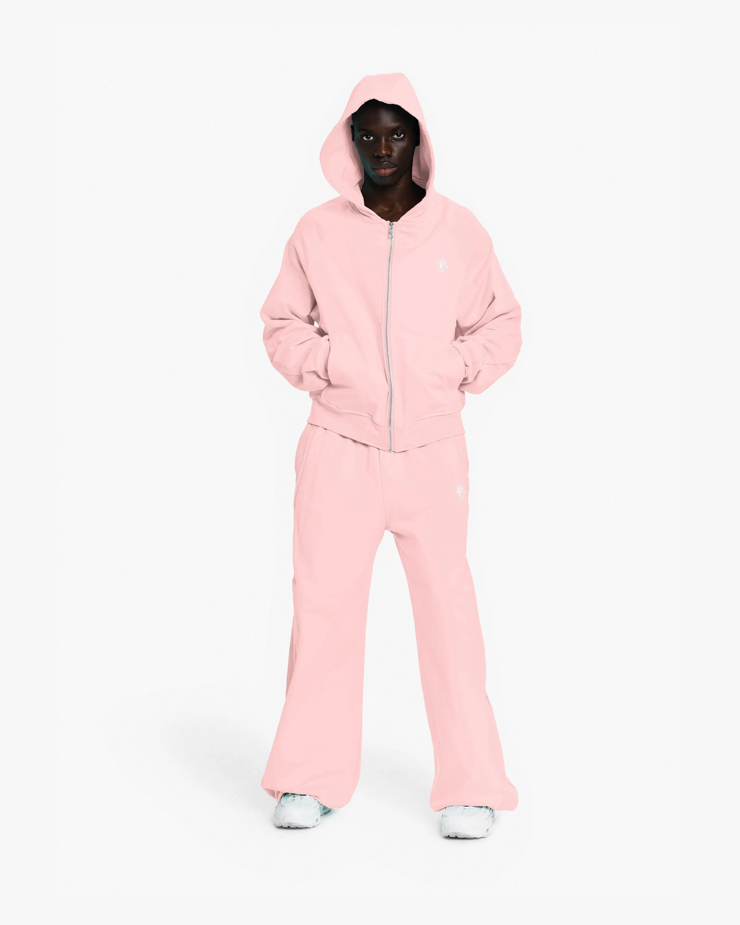 INSIDE OUT ZIP HOODIE PINK - Image 8