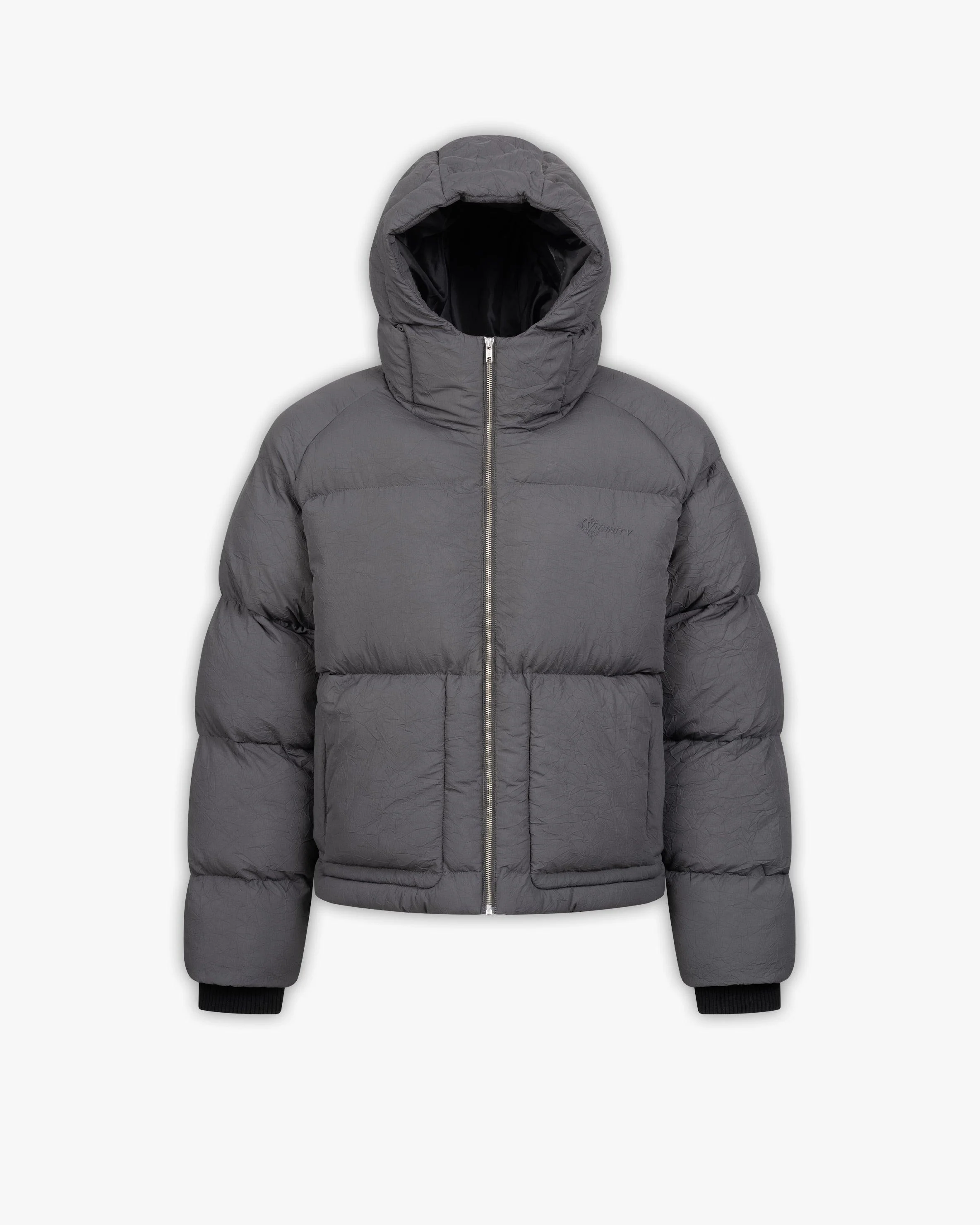 PUFFER JACKET DARK GREY - Image 4