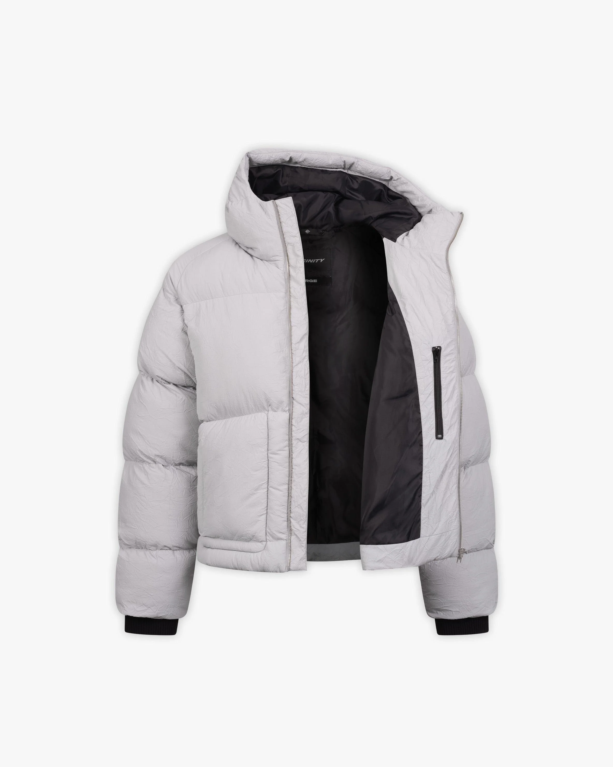 PUFFER JACKET LIGHT GREY - Image 10