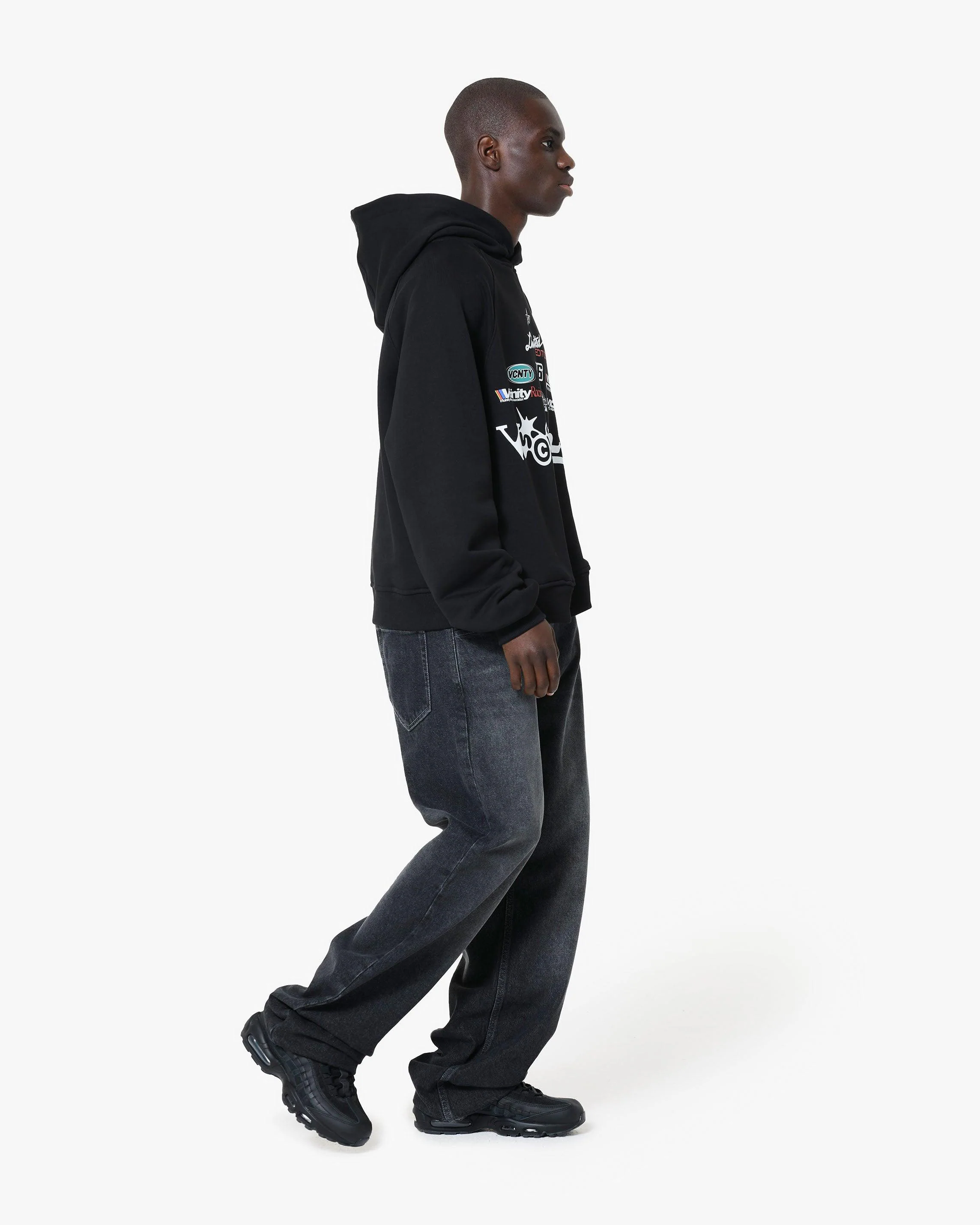 RACING LOGOS HOODIE BLACK - Image 10