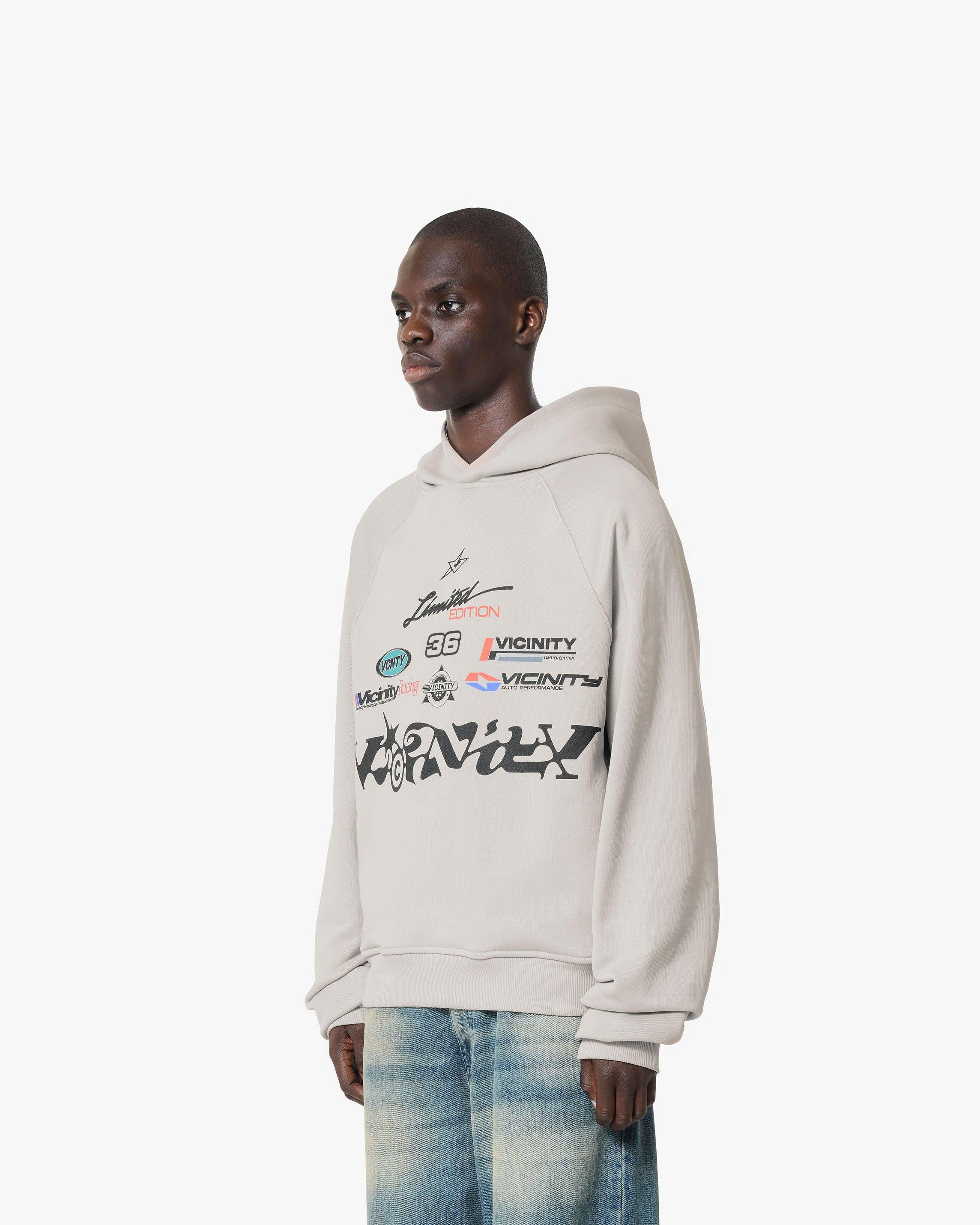 RACING LOGOS HOODIE GREY - Image 5