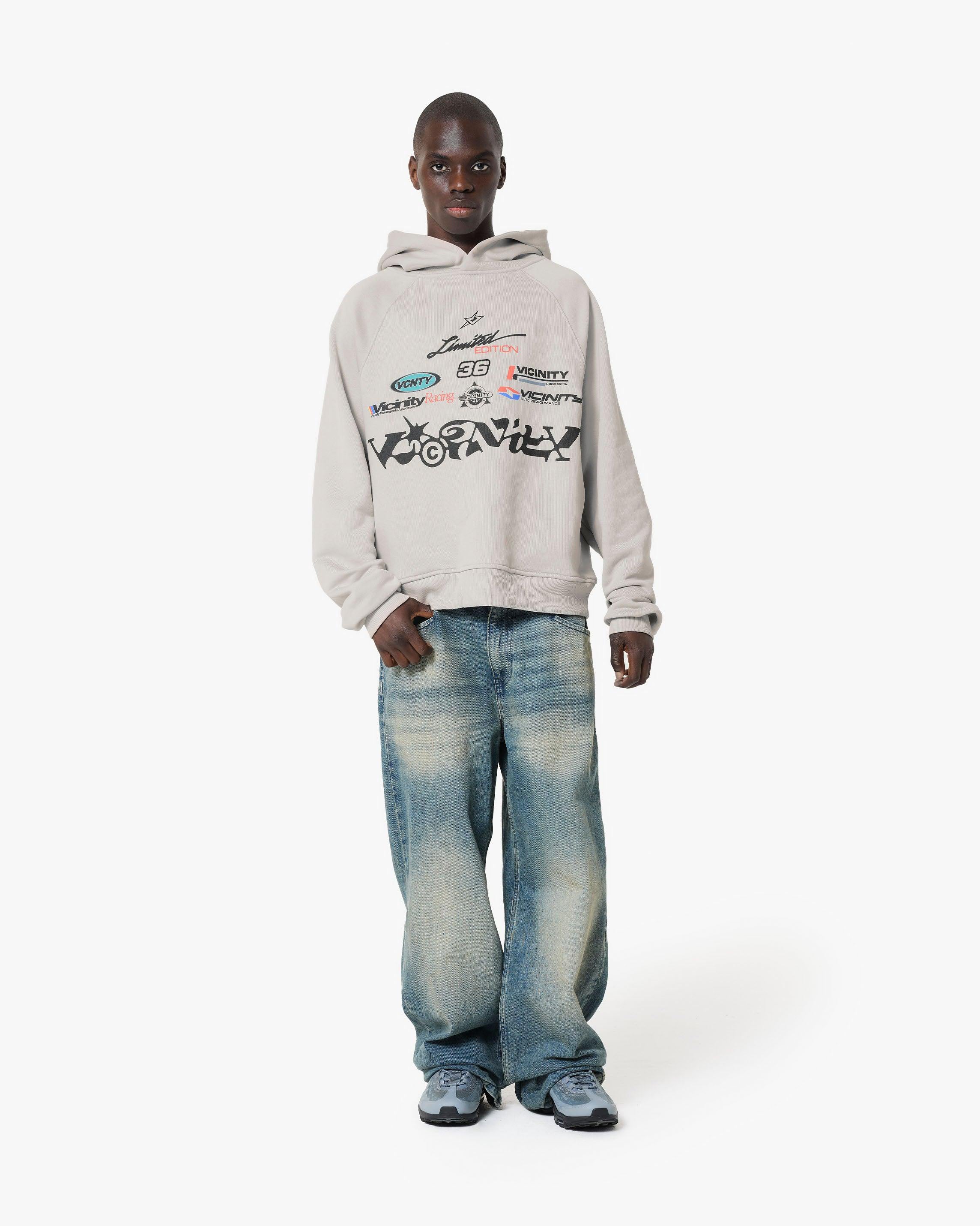RACING LOGOS HOODIE GREY - Image 9