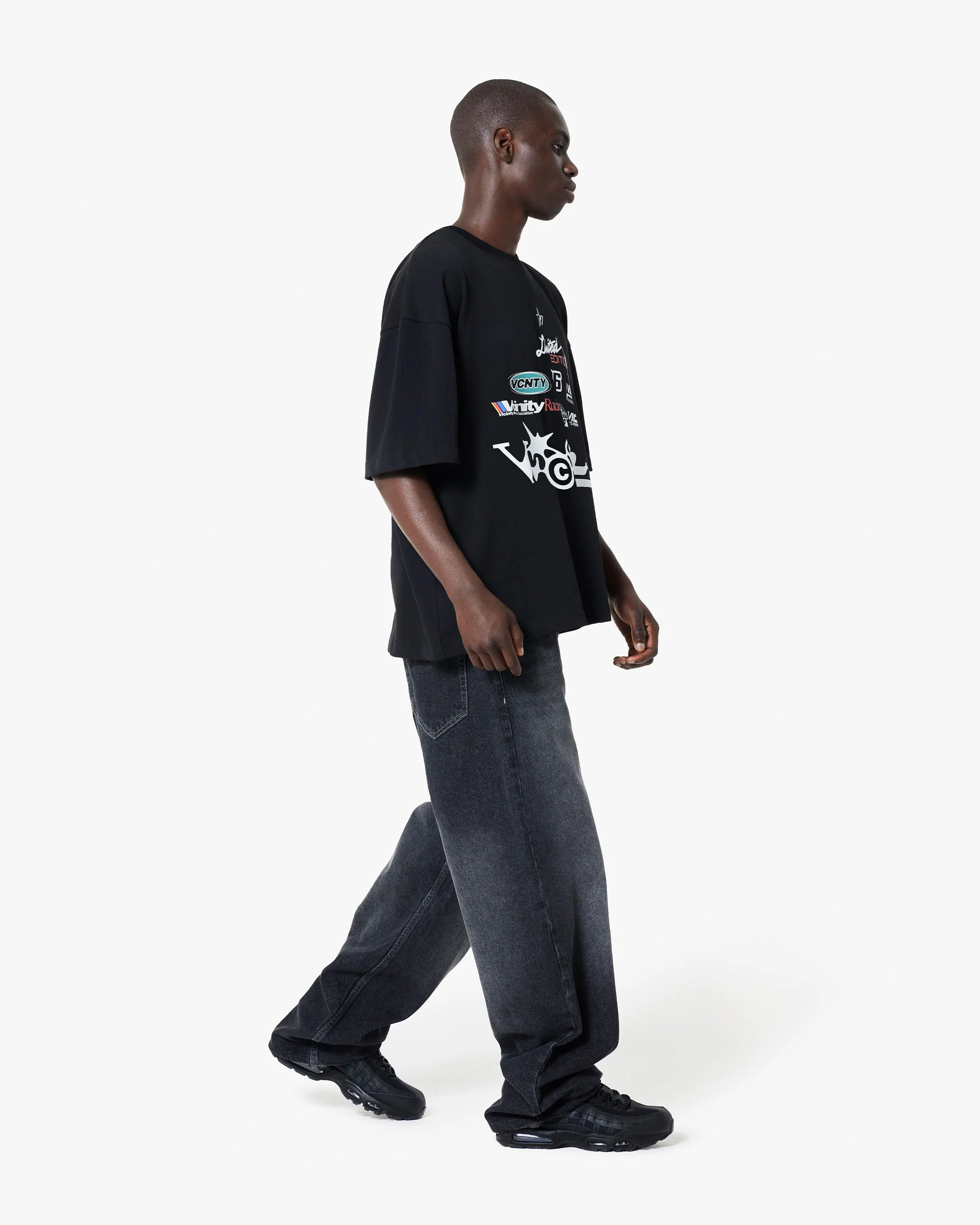 RACING LOGOS TEE BLACK - Image 8