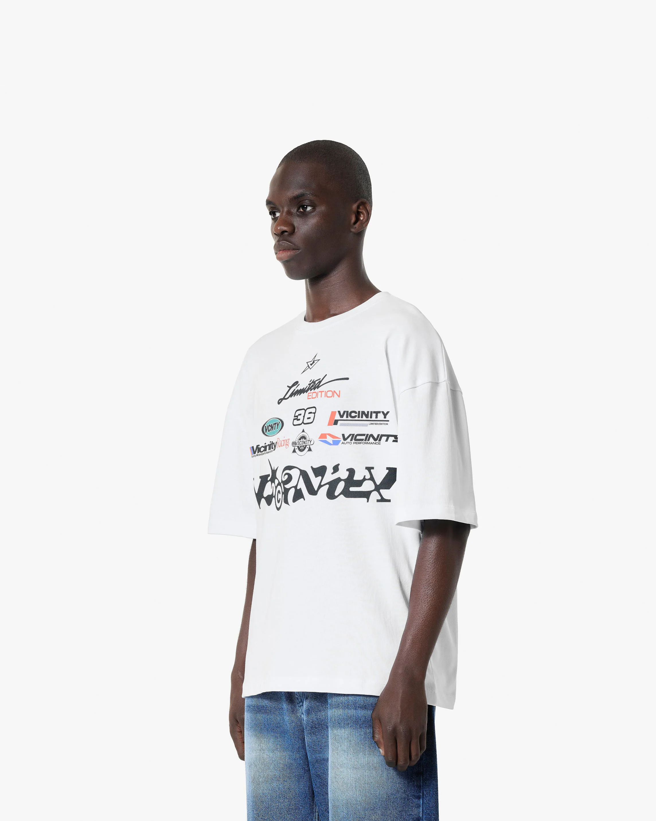 RACING LOGOS TEE WHITE - Image 5