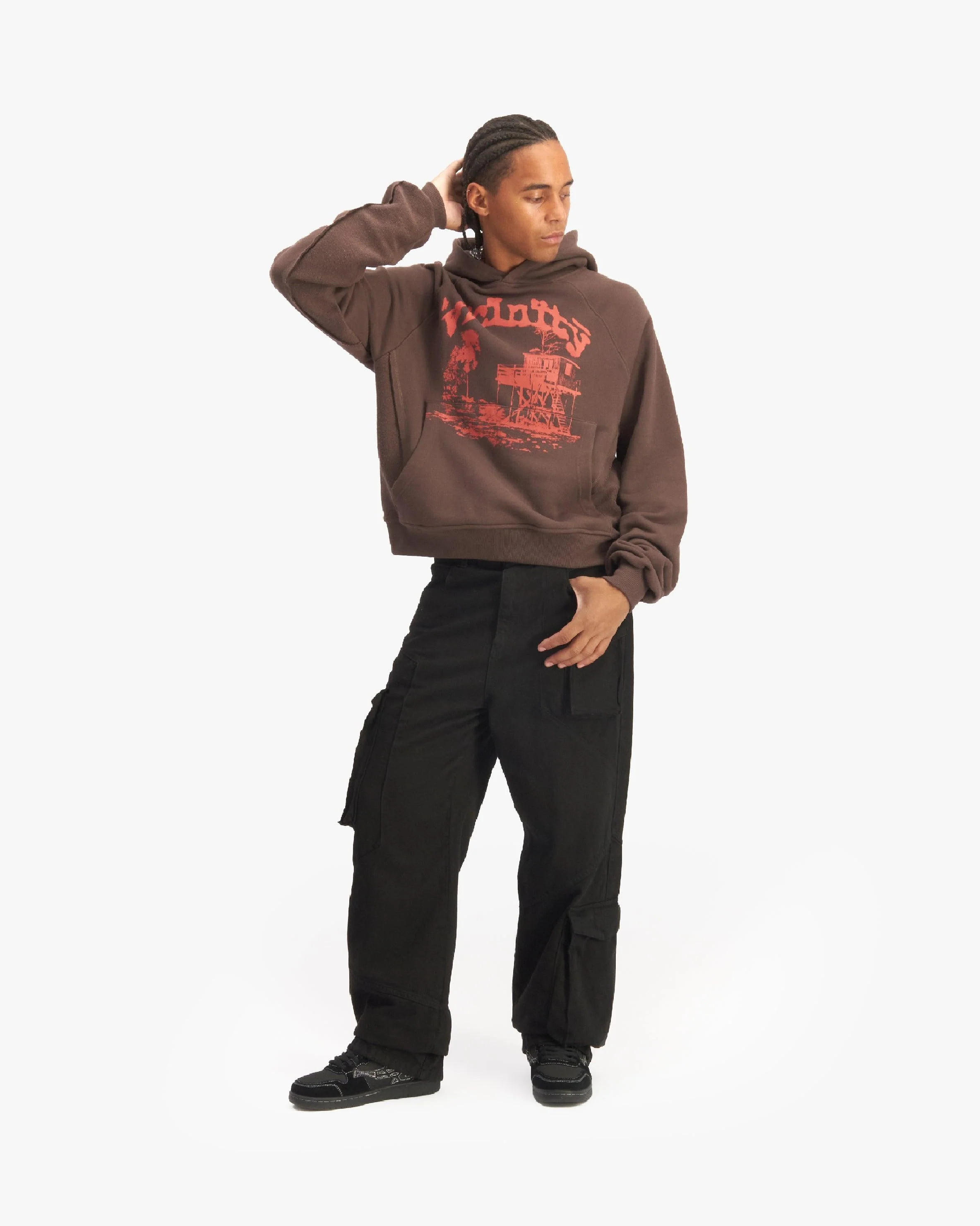SHOOTING HOUSE HOODIE BROWN - Image 7