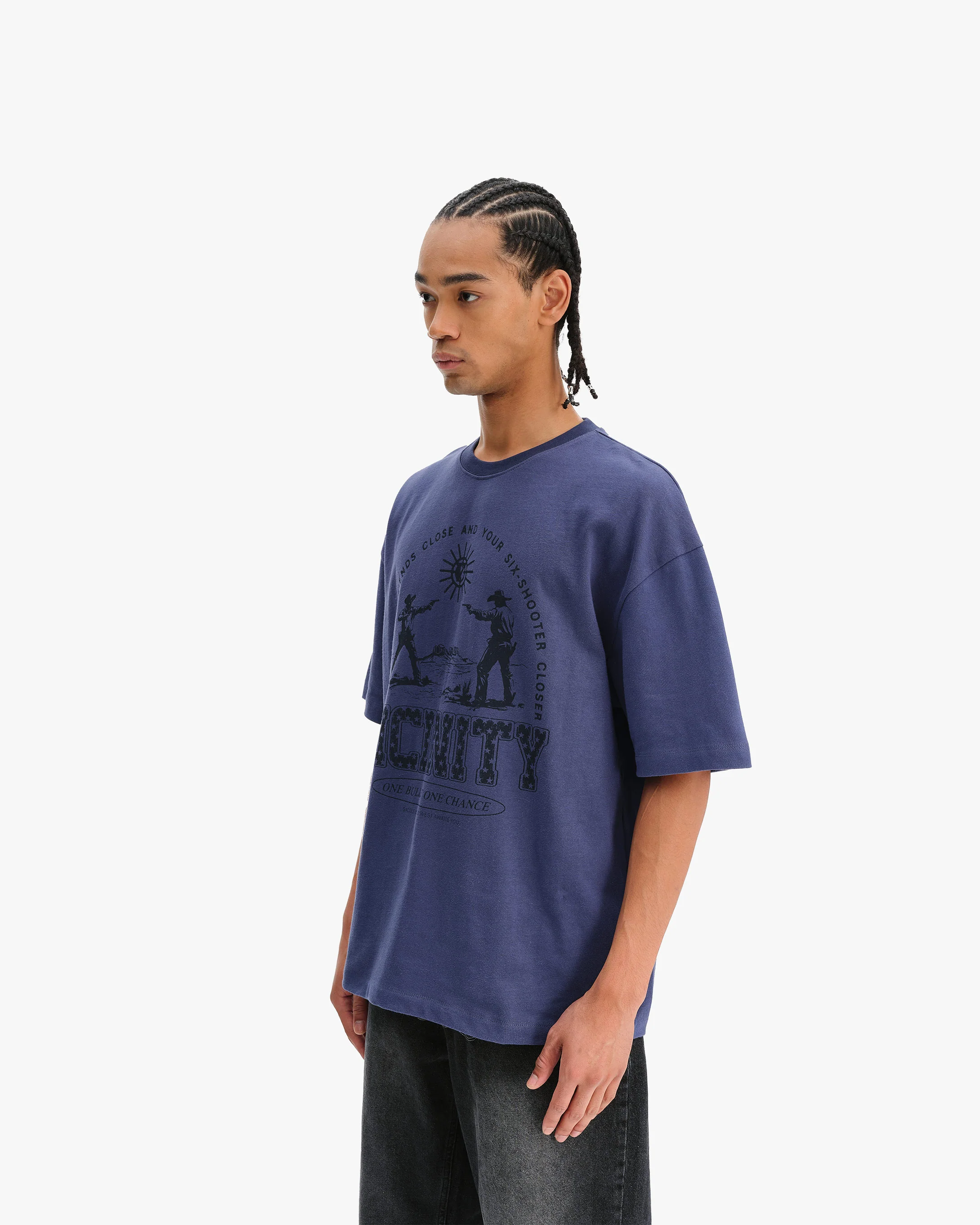 SIX SHOOTER DUEL TEE NAVY - Image 3