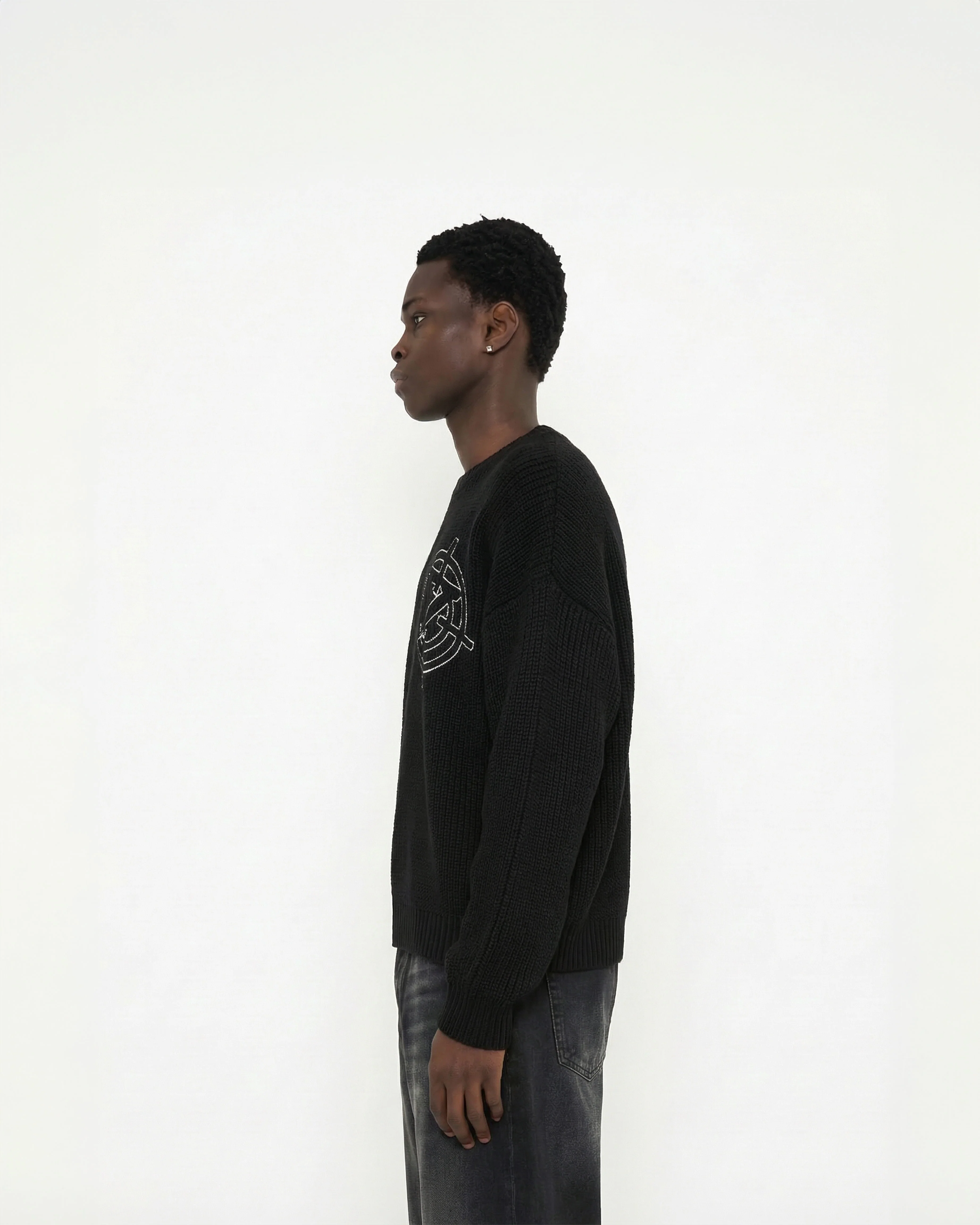 V-LOGO KNITWEAR BLACK - Image 5