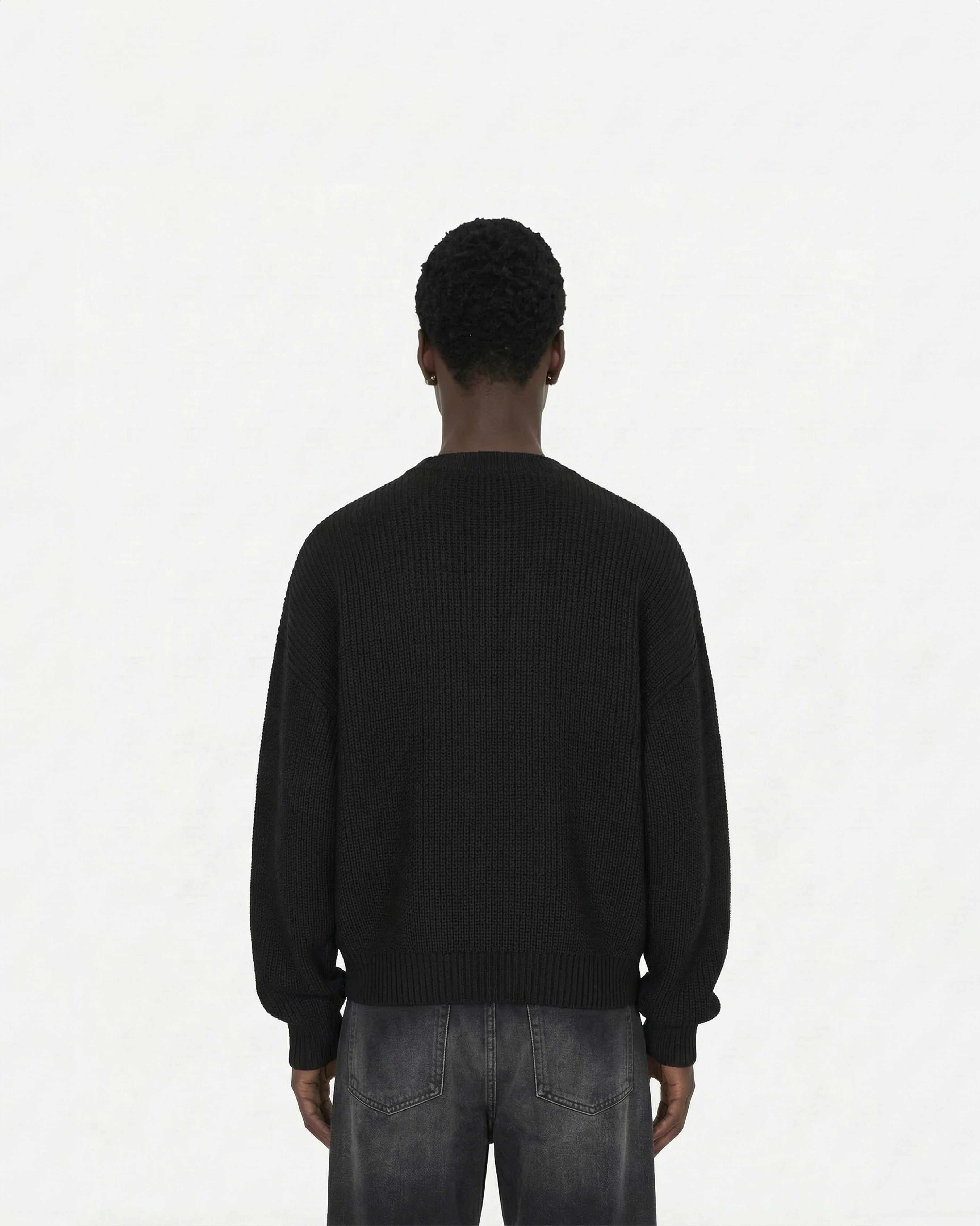 V-LOGO KNITWEAR BLACK - Image 6