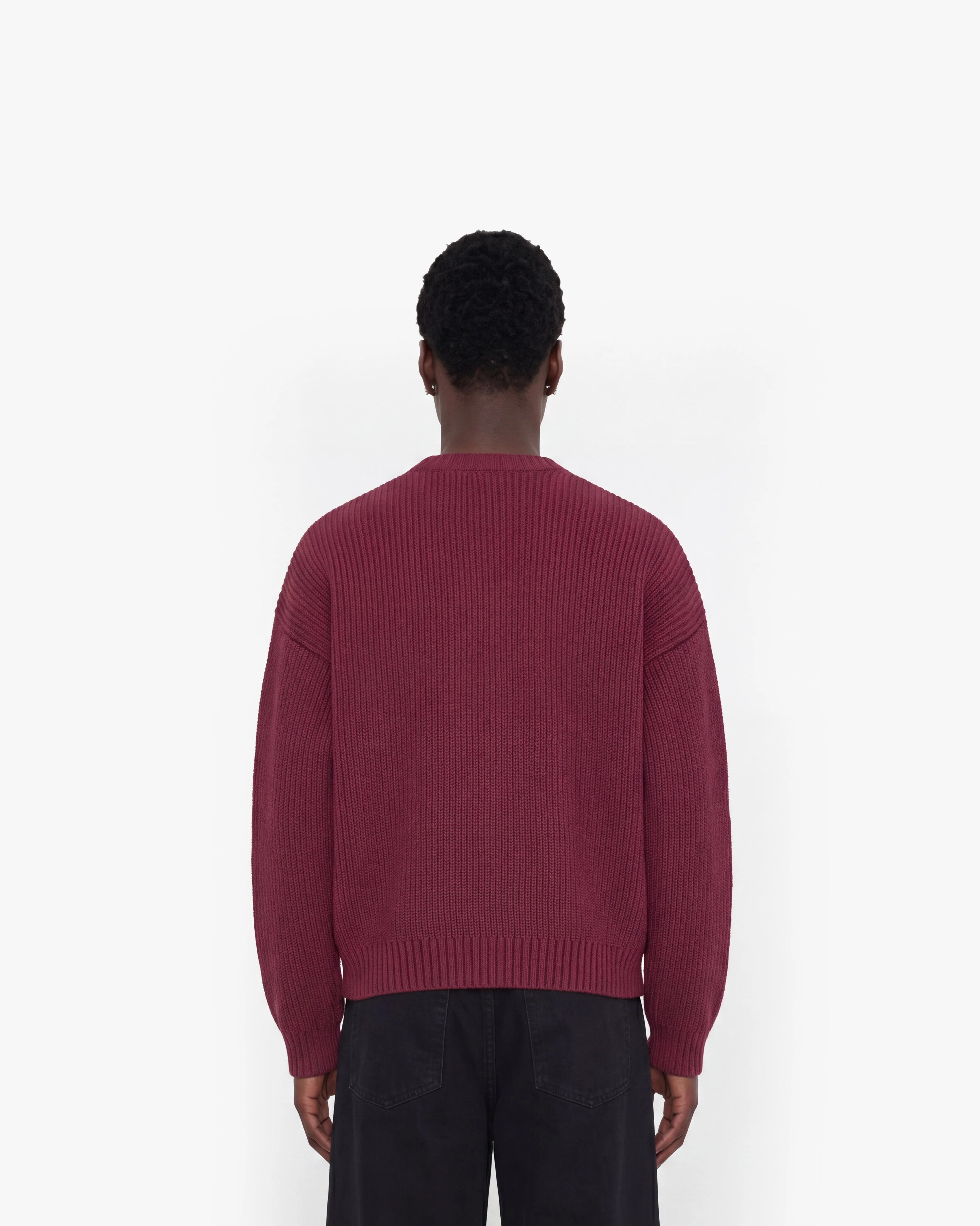 V-LOGO KNITWEAR DARK CHERRY - Image 6