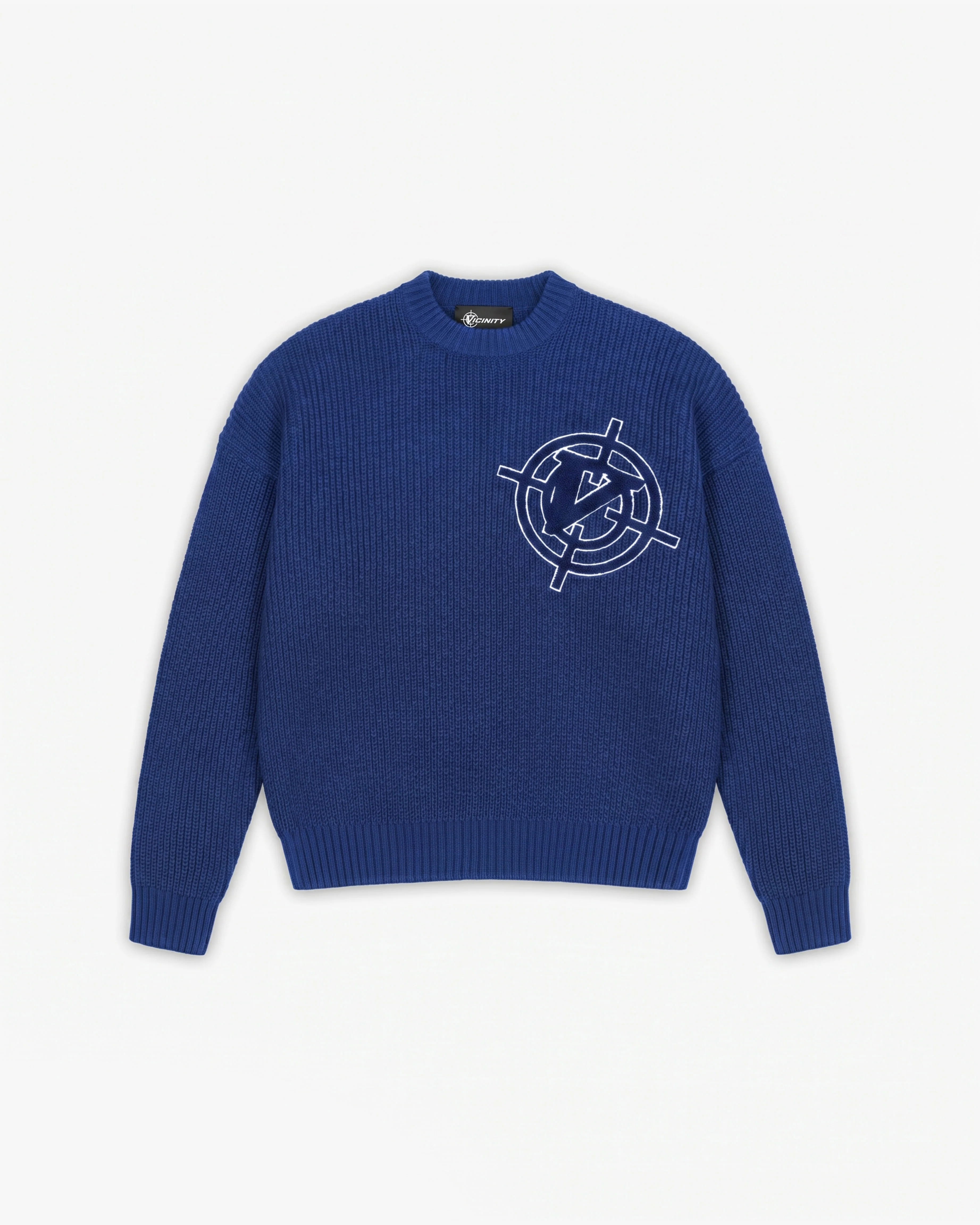 V-LOGO KNITWEAR ROYAL BLUE