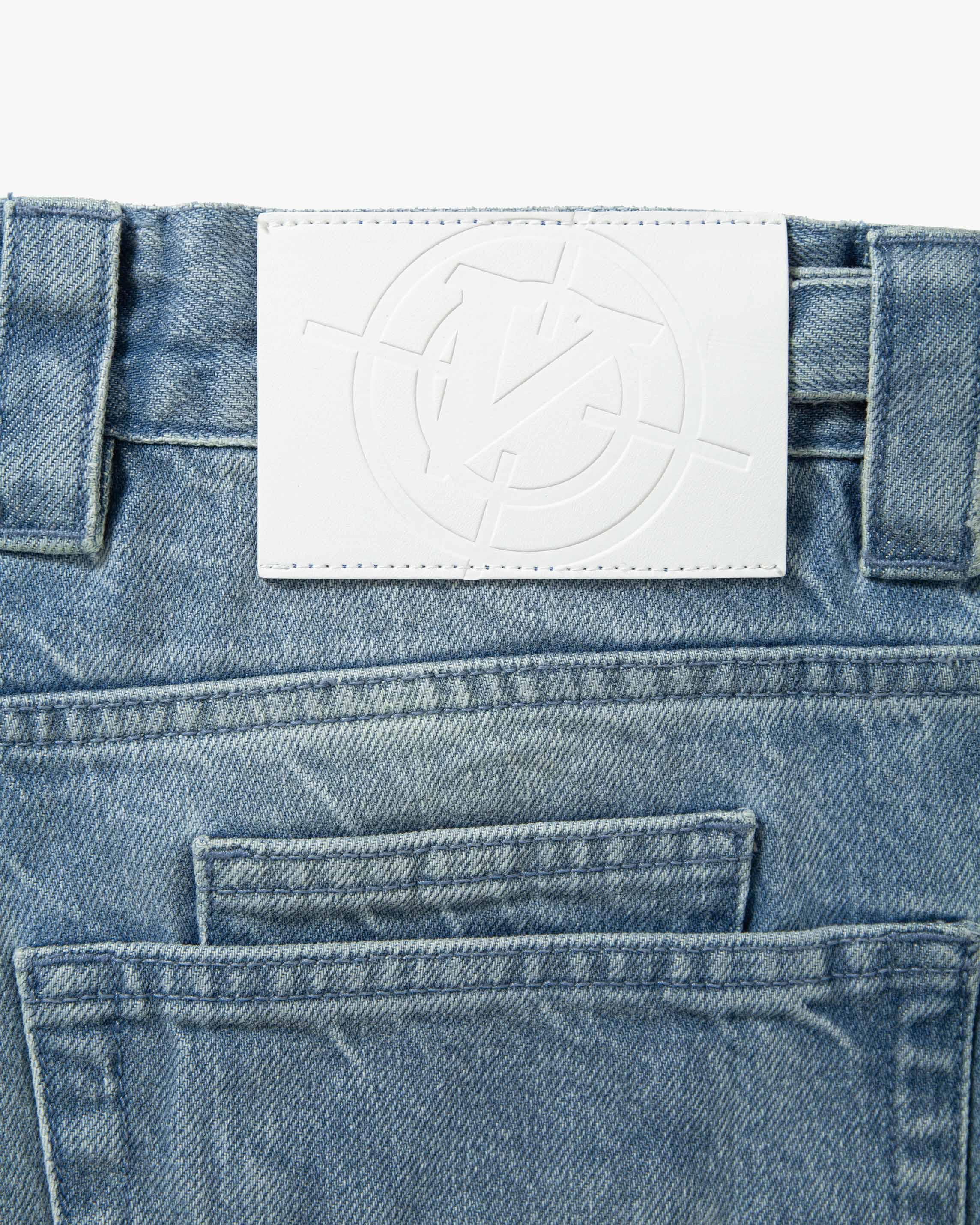 VINTAGE BLUE DENIM JORTS - Image 10