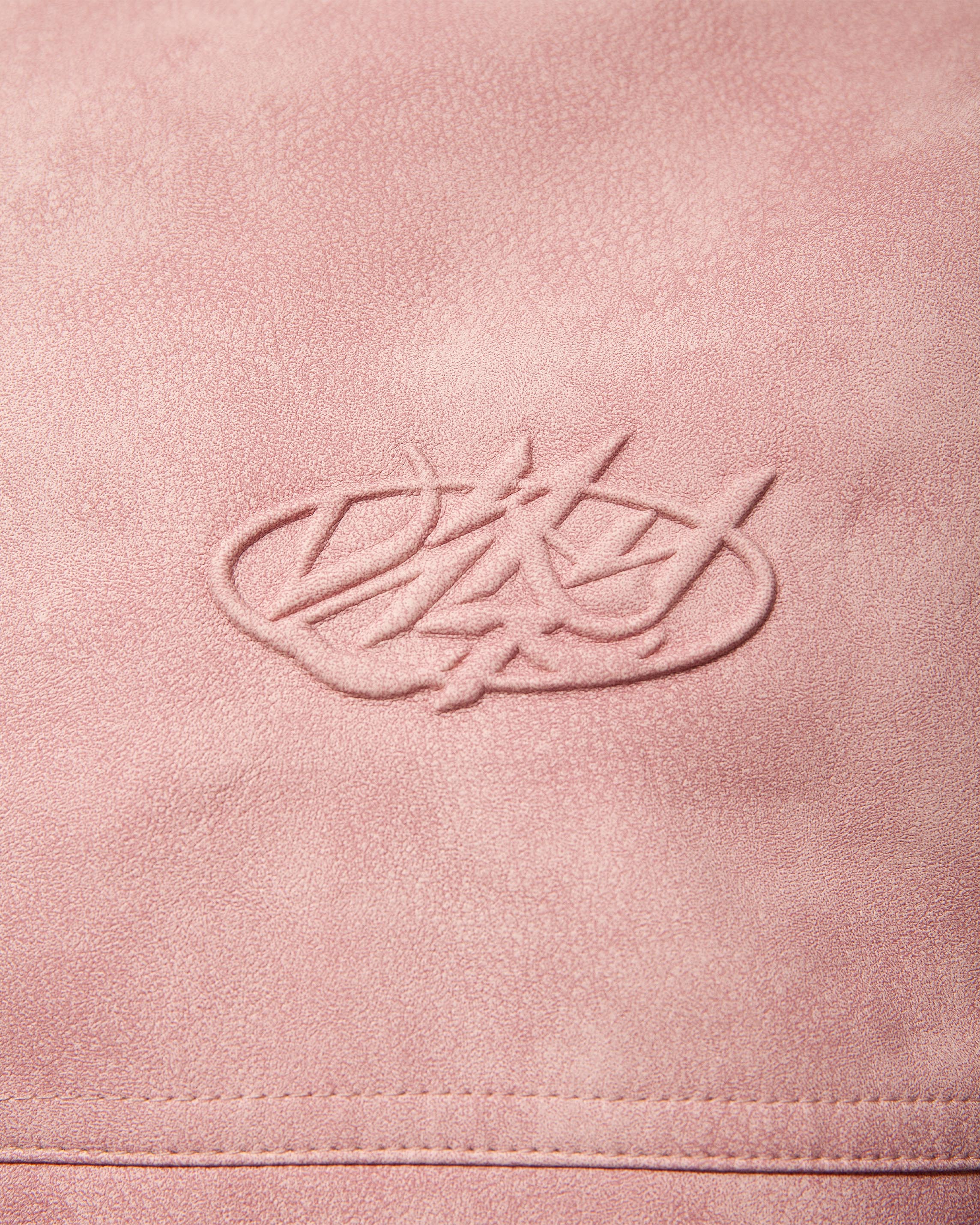 SCRIPT LOGO LEATHER JACKET VINTAGE PINK - Image 10
