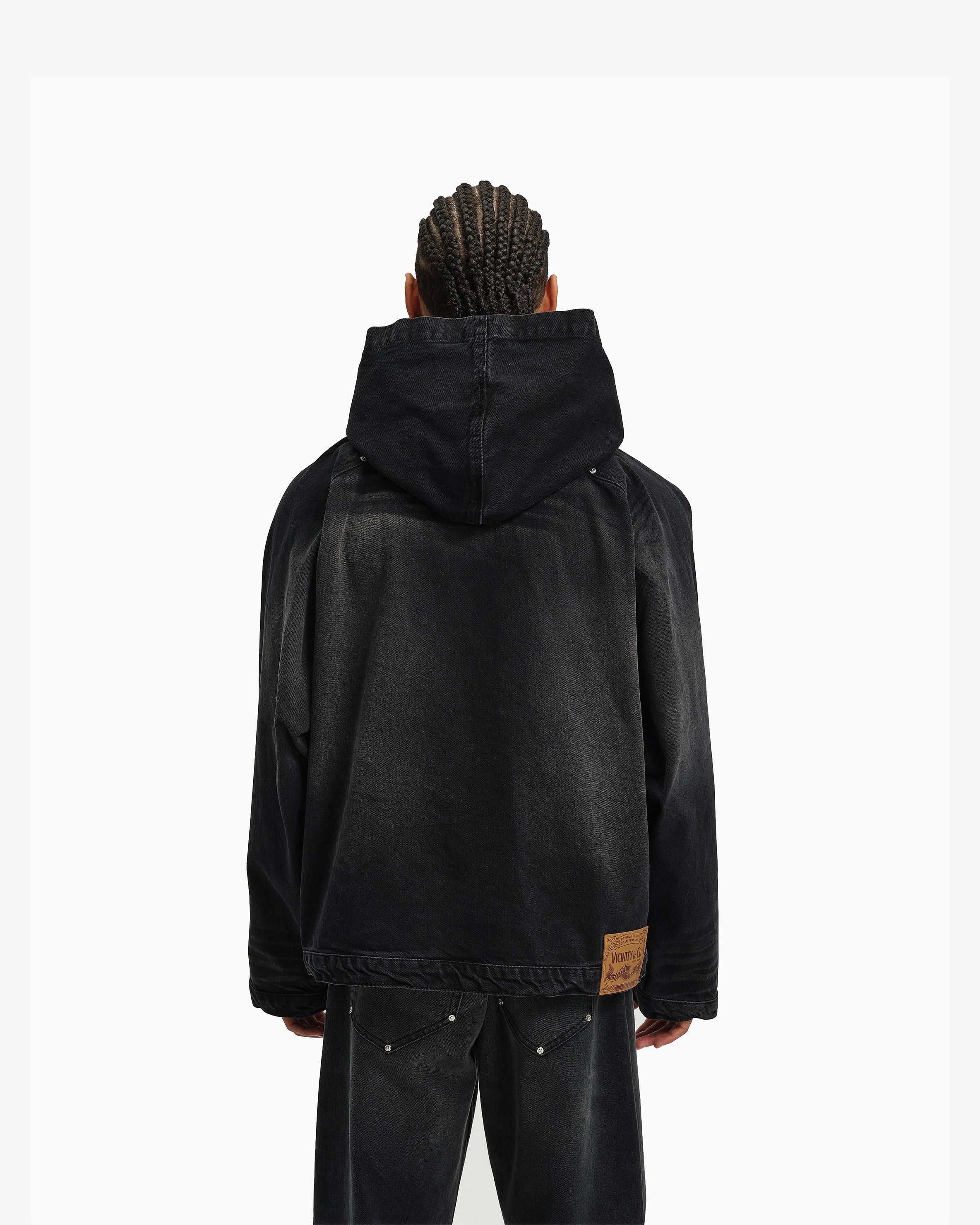 WILD SOUTH DENIM HOODIE COAL - Image 6