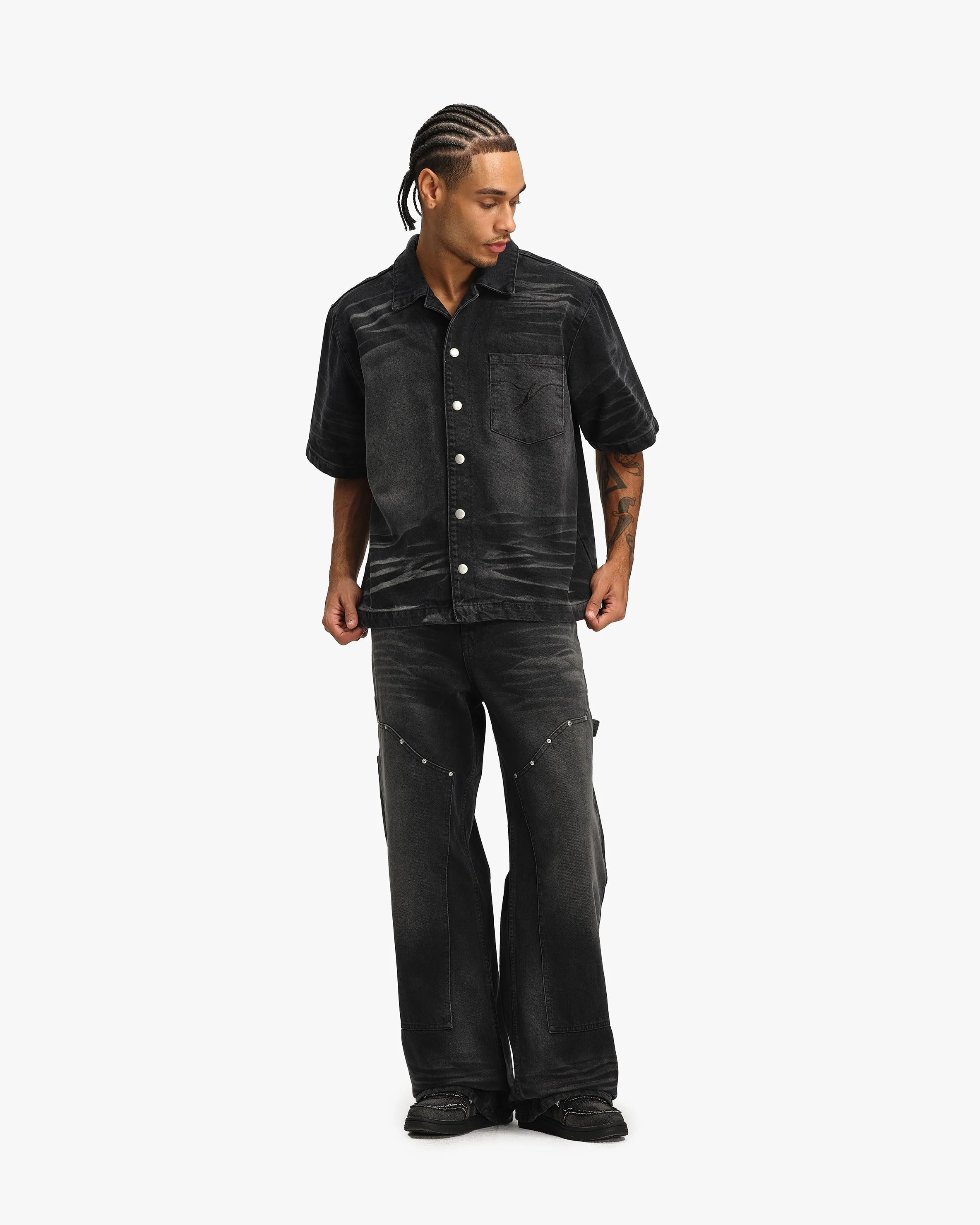 WILD SOUTH DENIM SHIRT COAL - Image 7